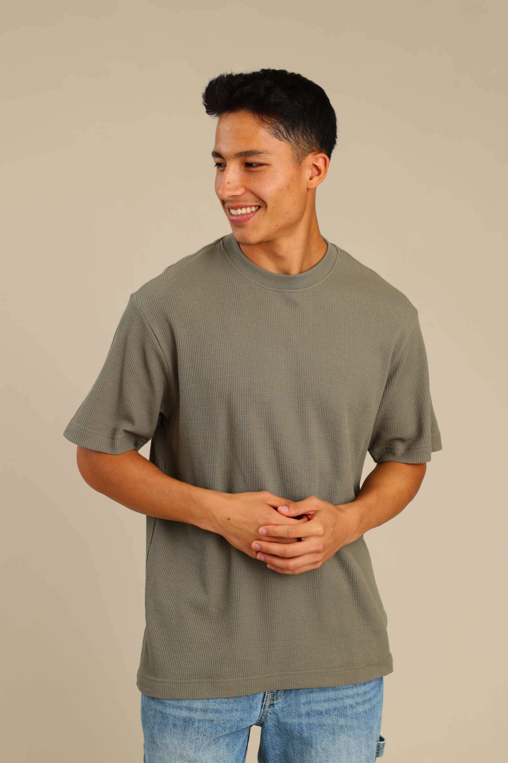 FOX גברים חולצה חולצה חלקה חולצה חלקה