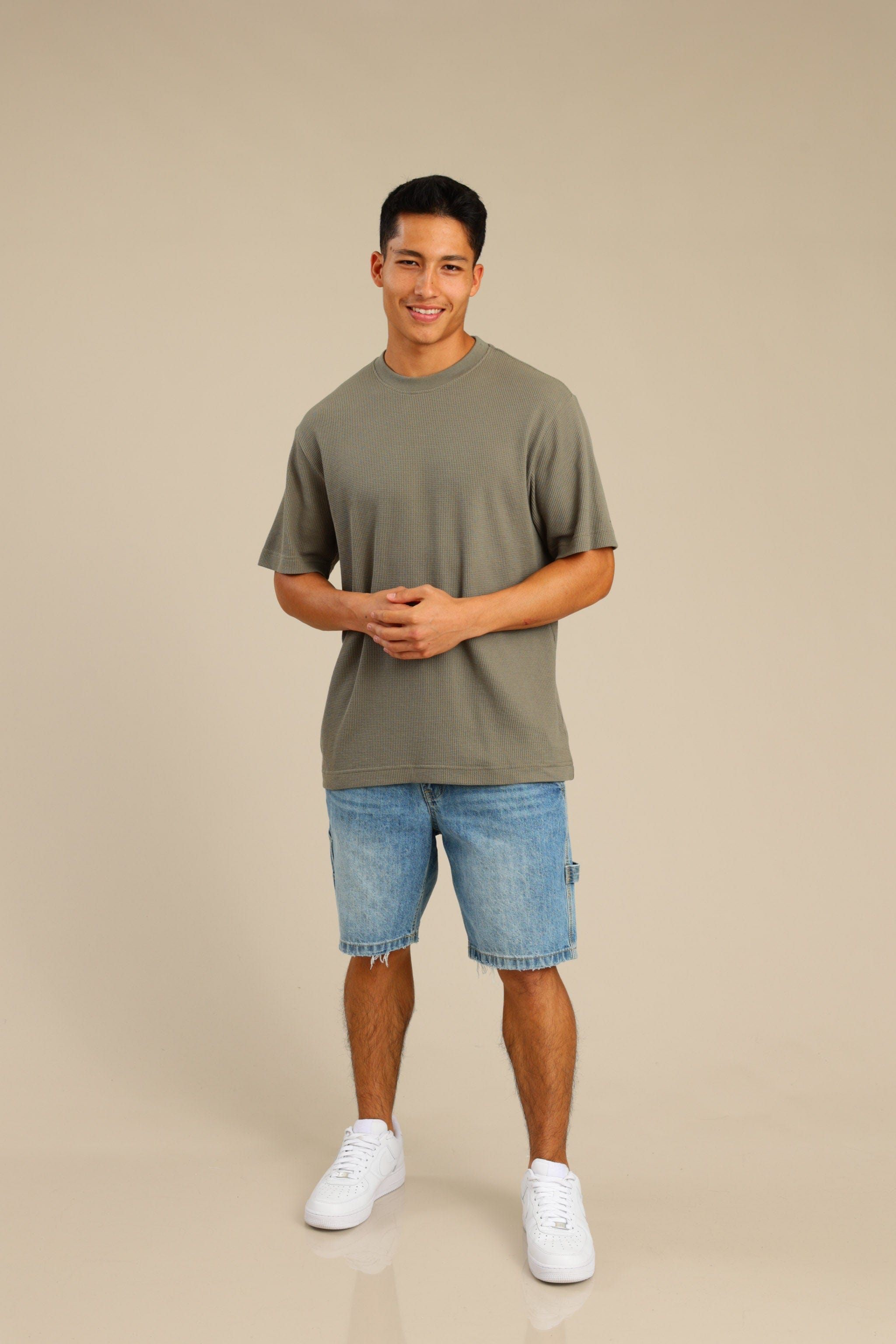 FOX גברים חולצה חולצה חלקה חולצה חלקה