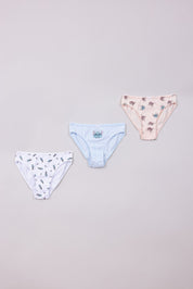 FOX אביזרים תחתונים מארז 3 תחתוני ביקיני בנות ממותג סטיץ' מארז 3 תחתוני ביקיני בנות ממותג סטיץ'