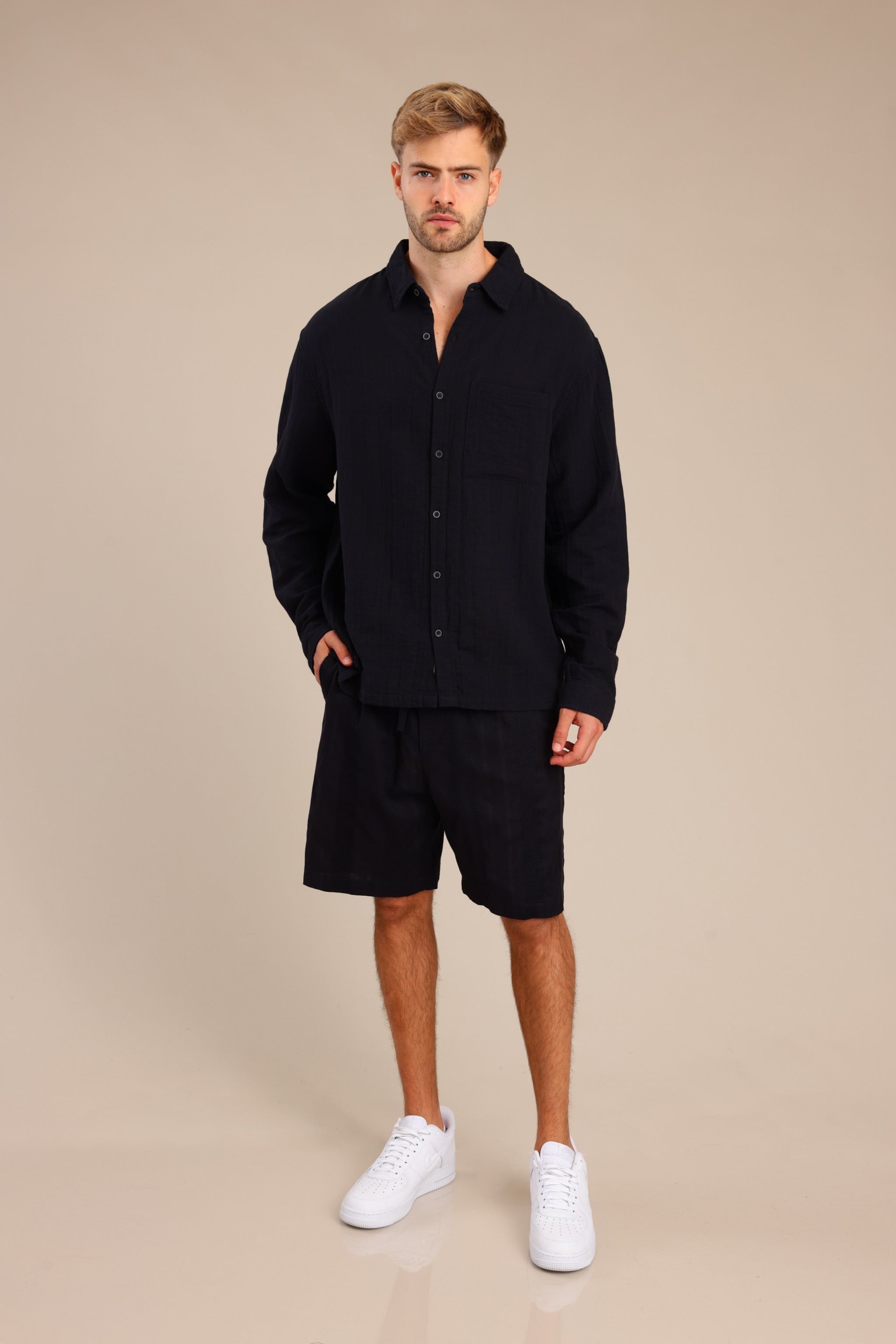 FOX גברים חולצה חולצת טטרה ארוכה חולצת טטרה ארוכה