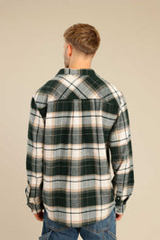 FOX גברים חולצה חולצה מכופתרת פלאנל ארוכה חולצה מכופתרת פלאנל ארוכה