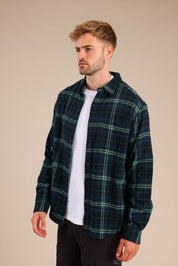 FOX גברים חולצה חולצה מכופתרת פלאנל ארוכה חולצה מכופתרת פלאנל ארוכה