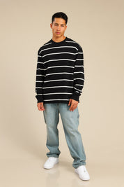 FOX גברים חולצה חולצת פסים ארוכה חולצת פסים ארוכה