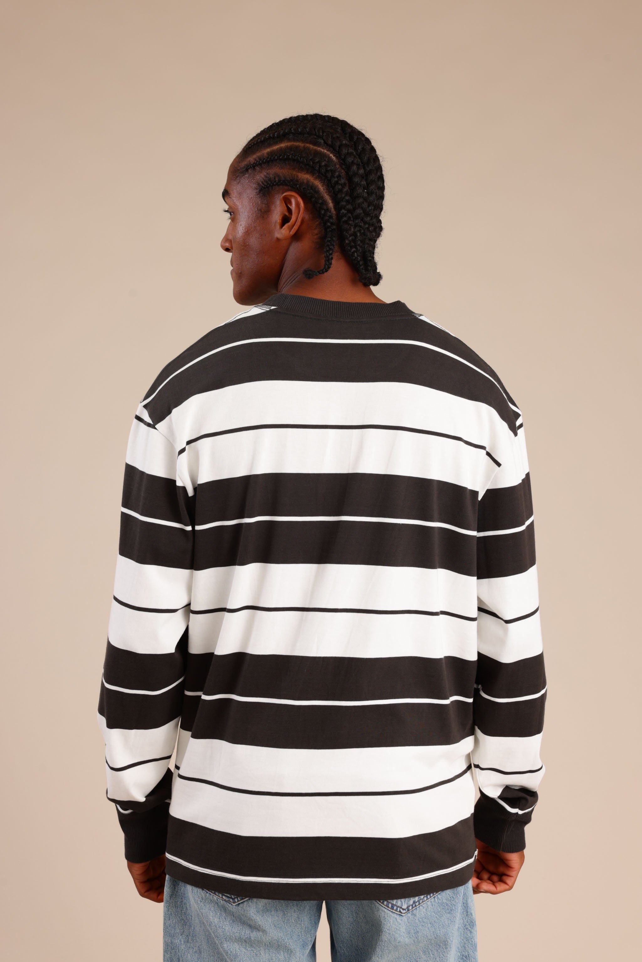 FOX גברים חולצה חולצת פסים ארוכה חולצת פסים ארוכה