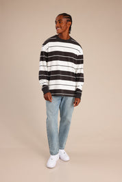 FOX גברים חולצה חולצת פסים ארוכה חולצת פסים ארוכה