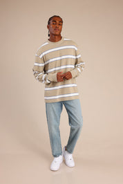 FOX גברים חולצה חולצת פסים ארוכה חולצת פסים ארוכה