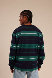 FOX גברים חולצה חולצת פסים ארוכה חולצת פסים ארוכה