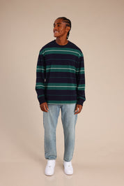 FOX גברים חולצה חולצת פסים ארוכה חולצת פסים ארוכה