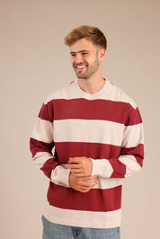 FOX גברים חולצה חולצת פסים ארוכה חולצת פסים ארוכה