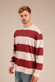 FOX גברים חולצה חולצת פסים ארוכה חולצת פסים ארוכה