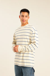 FOX גברים חולצה חולצת פסים ארוכה חולצת פסים ארוכה