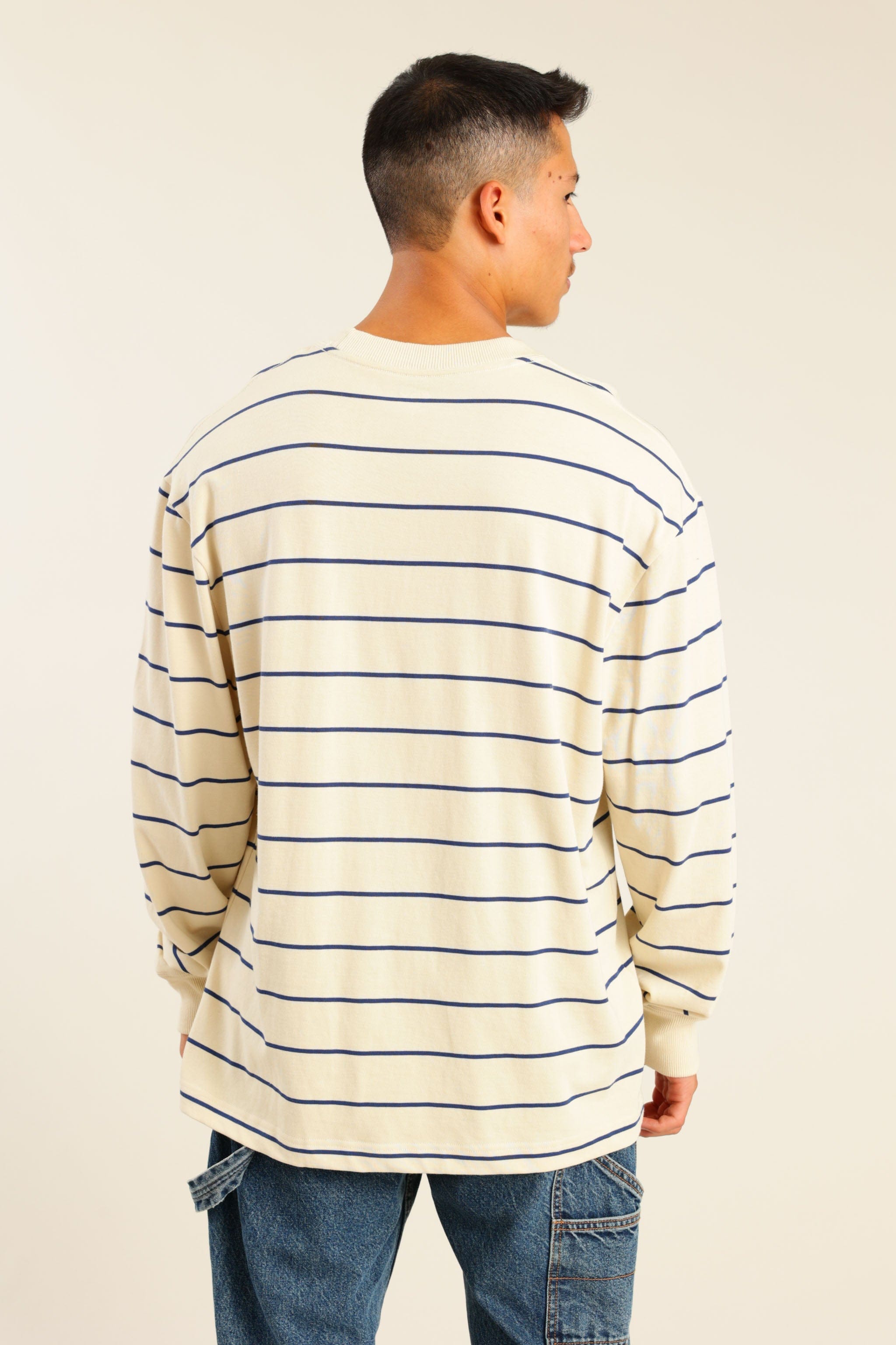 FOX גברים חולצה חולצת פסים ארוכה חולצת פסים ארוכה