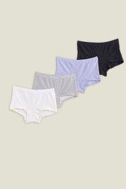 FOX אביזרים תחתונים מארז 4 תחתוני בוישורט בנות מארז 4 תחתוני בוישורט בנות