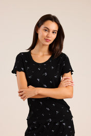 FOX נשים אחר פיג'מה עם הדפס פיג'מה עם הדפס