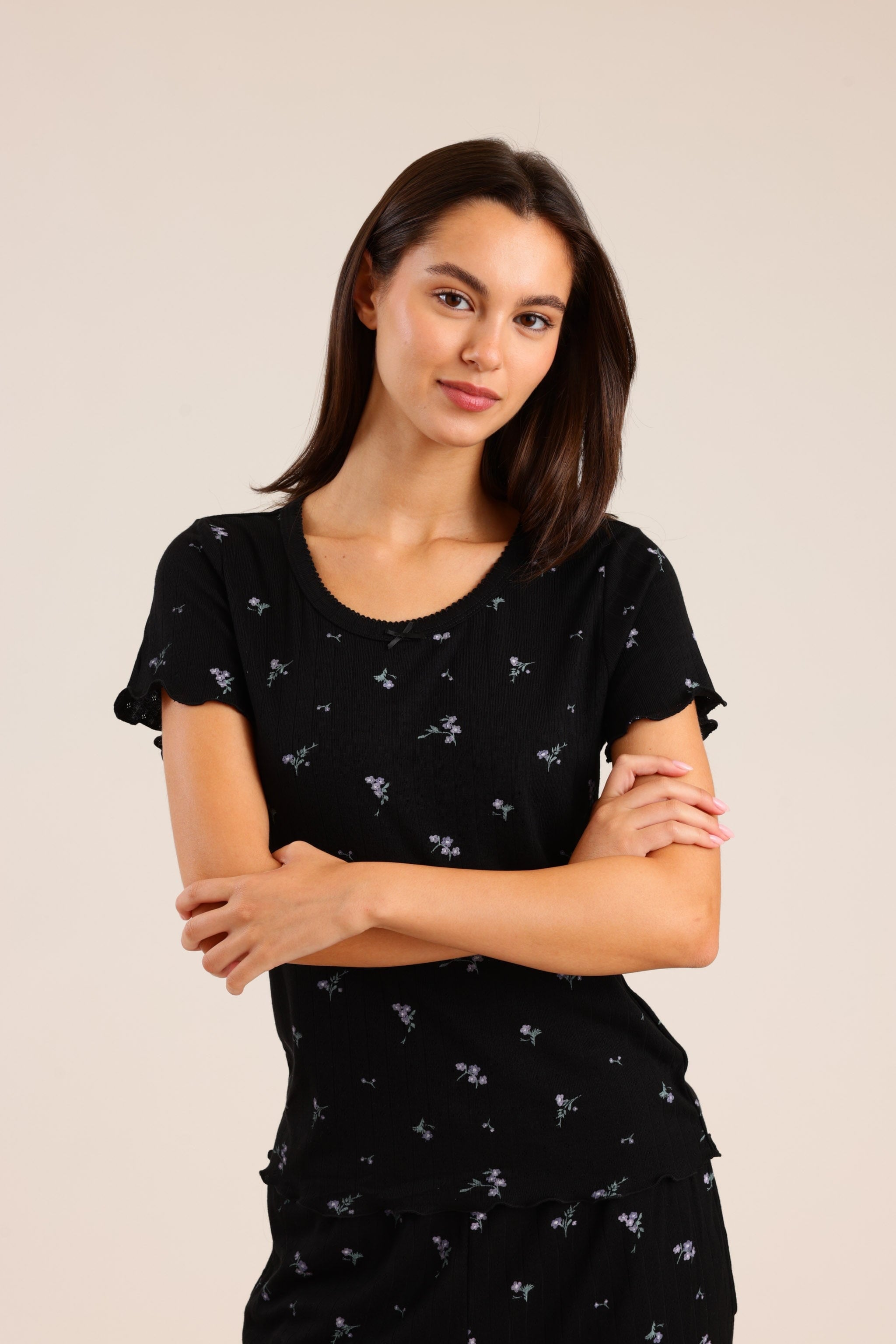 FOX נשים אחר פיג'מה עם הדפס פיג'מה עם הדפס