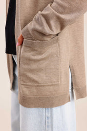 FOX נשים סריגים סריג קרדיגן סריג קרדיגן