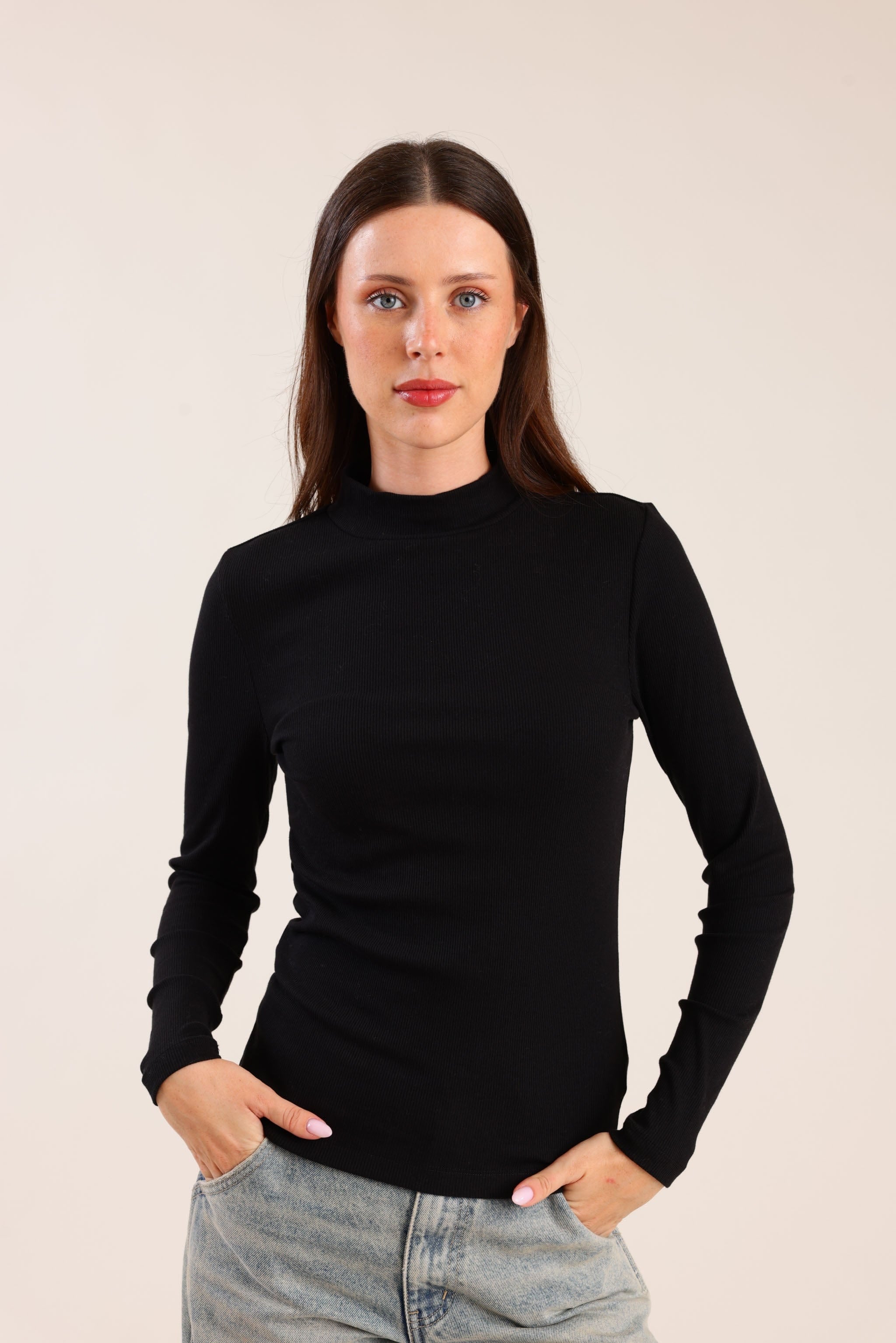 FOX נשים חולצה חולצה חלקה חולצה חלקה