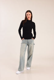 FOX נשים חולצה חולצה חלקה חולצה חלקה