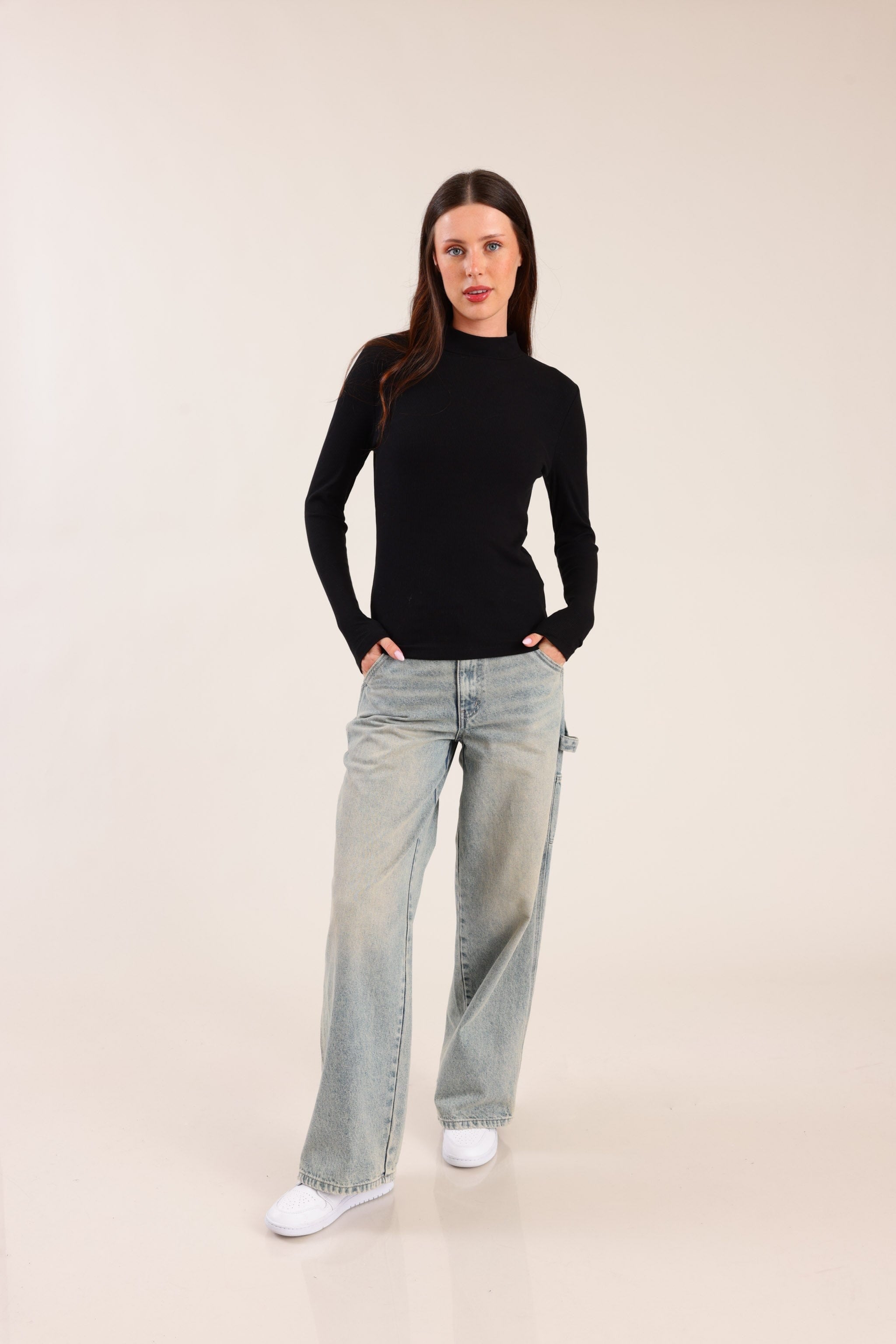 FOX נשים חולצה חולצה חלקה חולצה חלקה