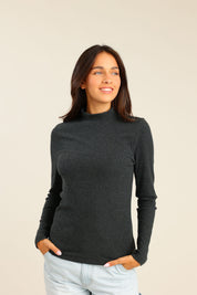 FOX נשים חולצה חולצה חלקה חולצה חלקה