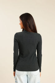 FOX נשים חולצה חולצה חלקה חולצה חלקה