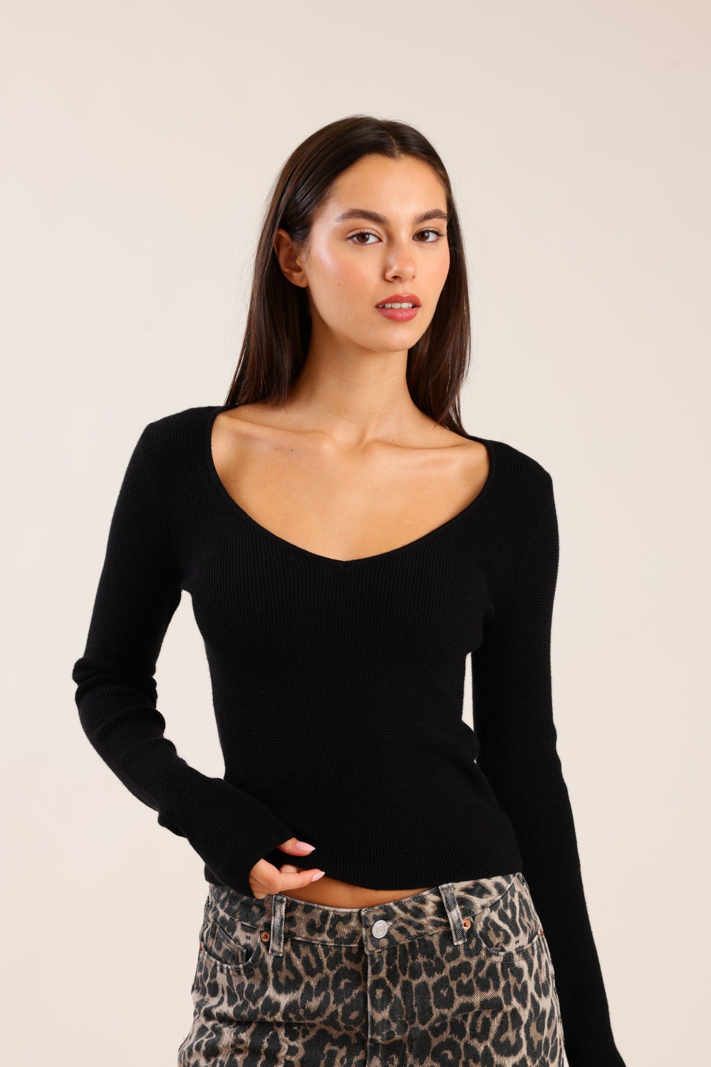 FOX נשים חולצה חולצת ריב חולצת ריב