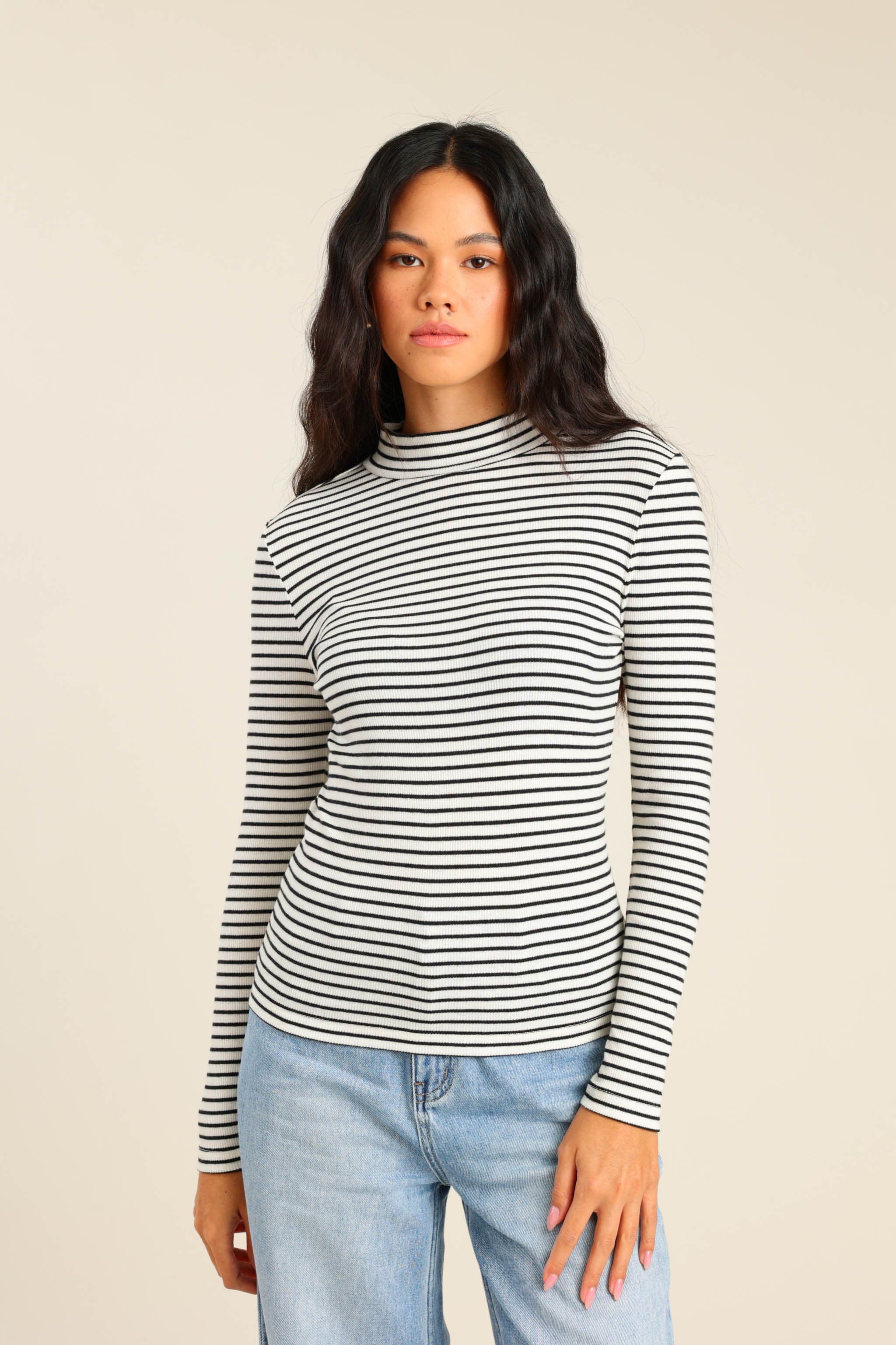 FOX נשים חולצה חולצת גולף פסים חולצת גולף פסים