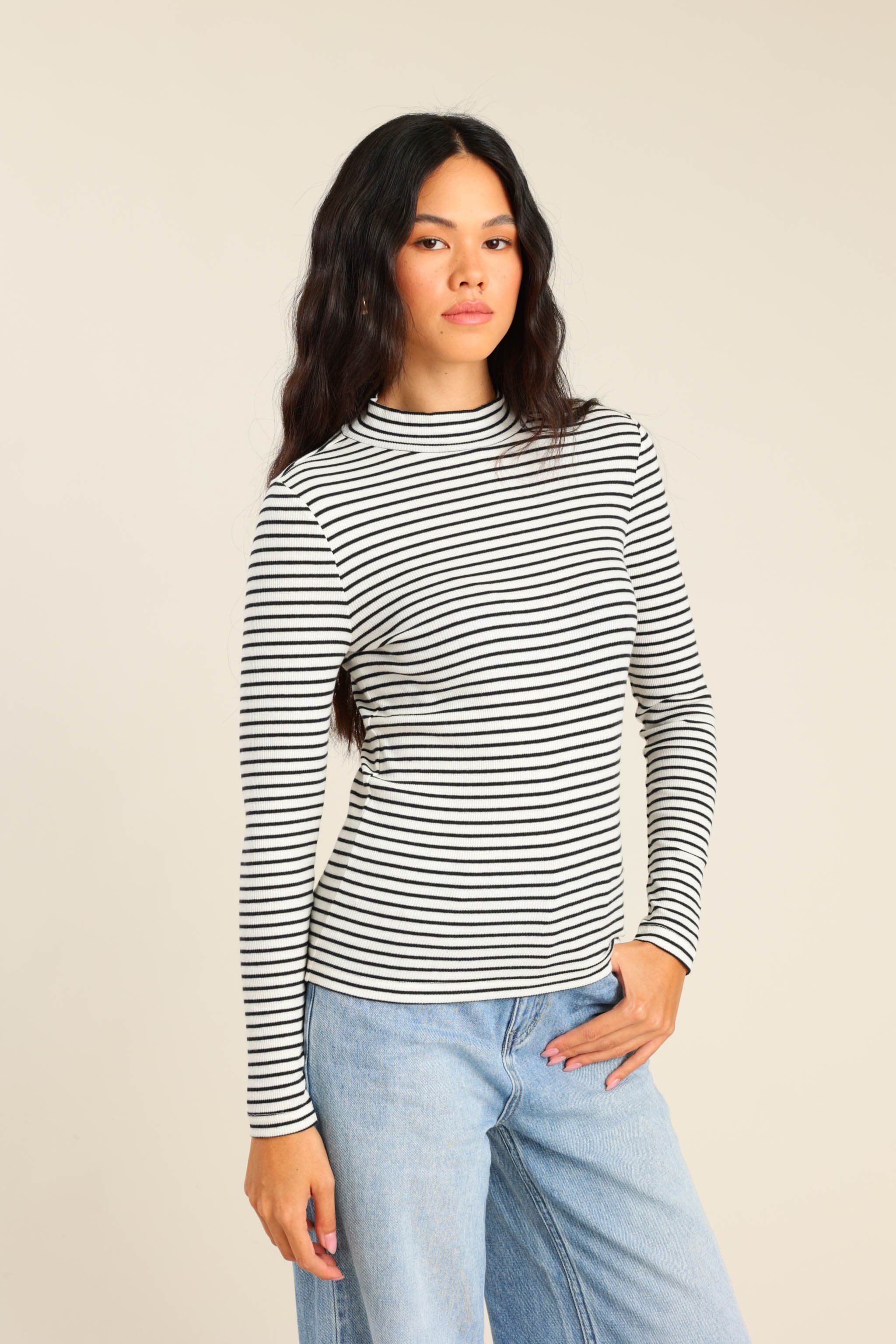 FOX נשים חולצה חולצת גולף פסים חולצת גולף פסים