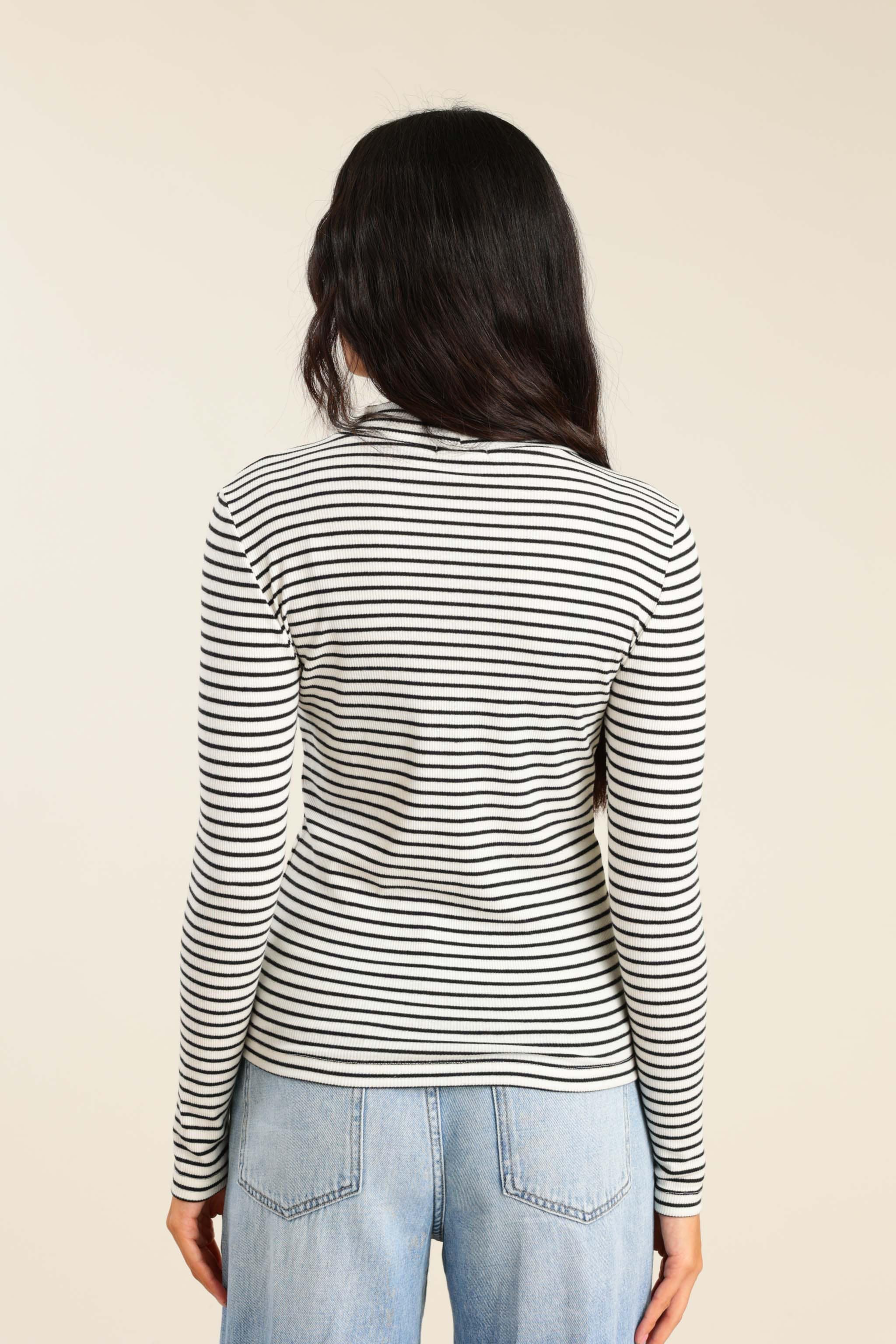 FOX נשים חולצה חולצת גולף פסים חולצת גולף פסים