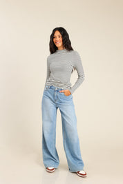 FOX נשים חולצה חולצת גולף פסים חולצת גולף פסים