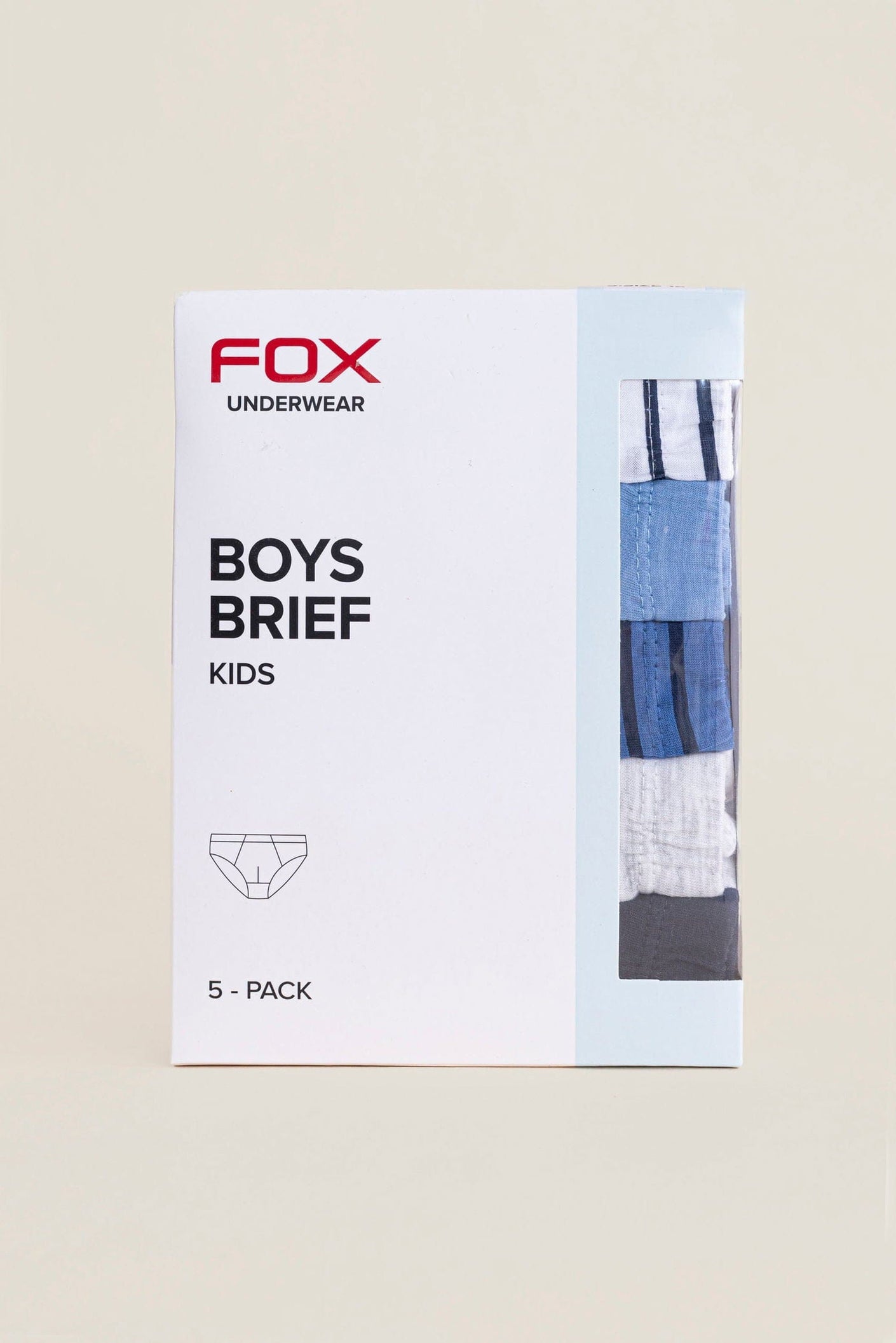 FOX אביזרים תחתונים מארז 5 תחתוני בריף בנים מארז 5 תחתוני בריף בנים