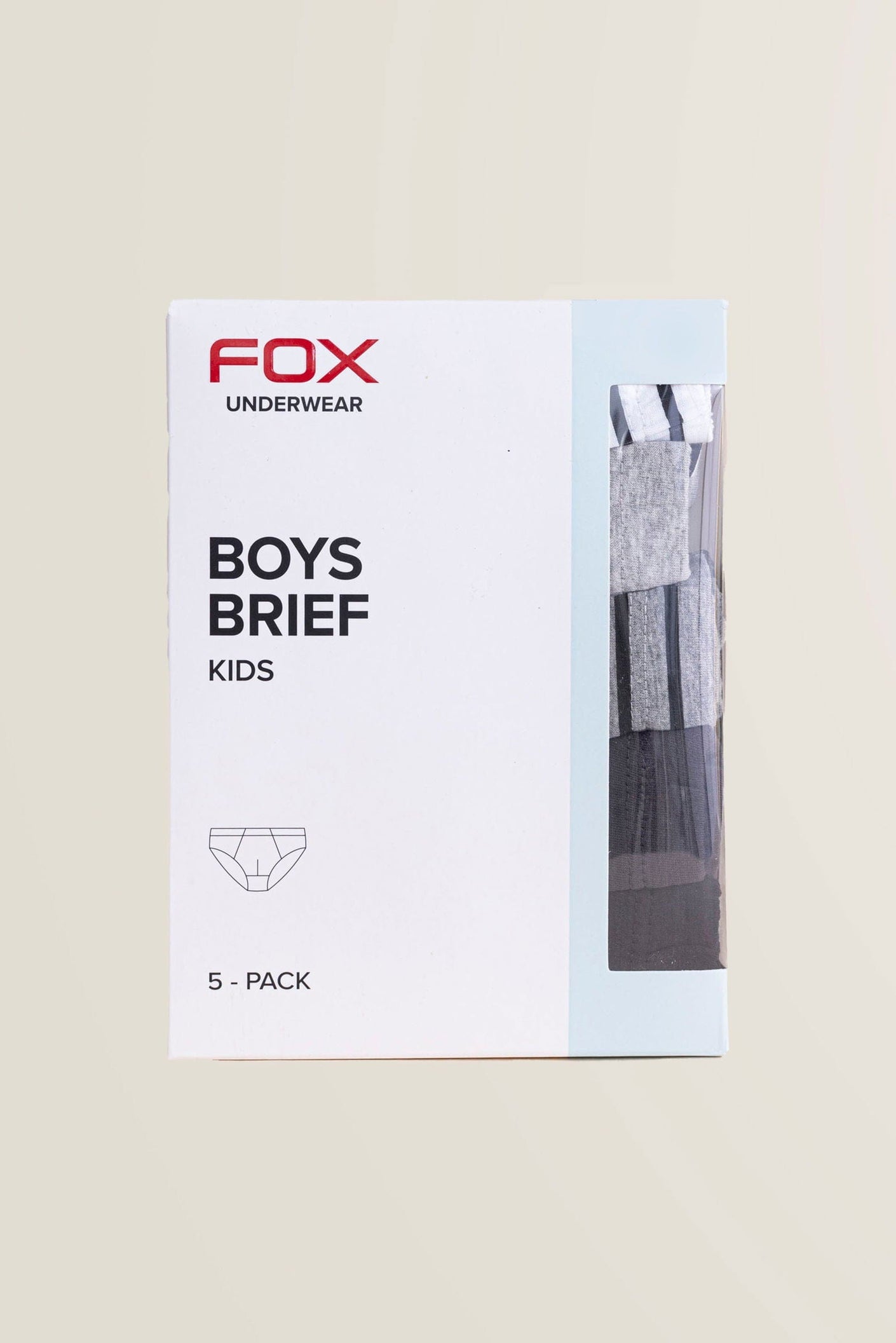 FOX אביזרים תחתונים מארז 5 תחתוני בריף בנים מארז 5 תחתוני בריף בנים