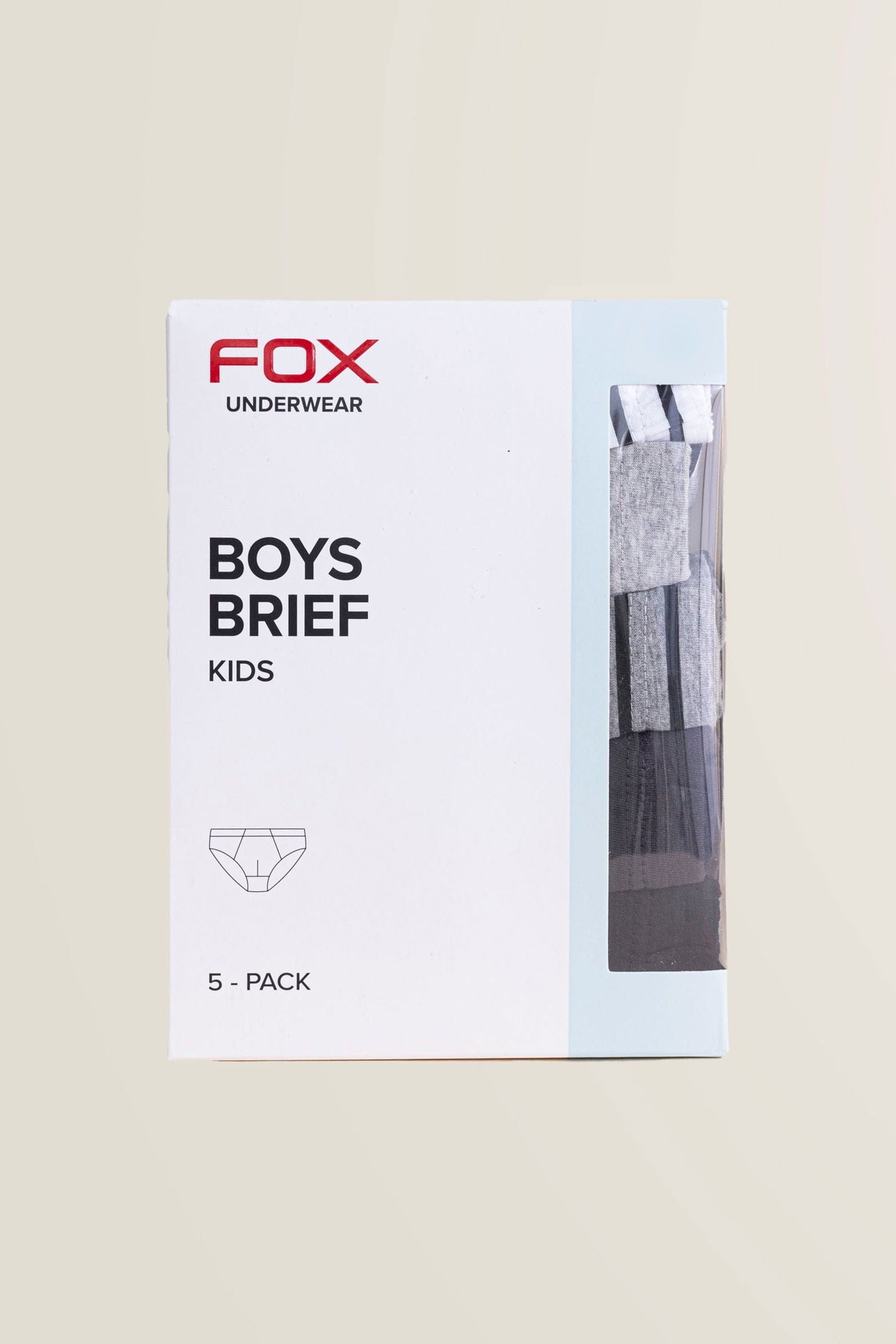 FOX אביזרים תחתונים מארז 5 תחתוני בריף בנים מארז 5 תחתוני בריף בנים