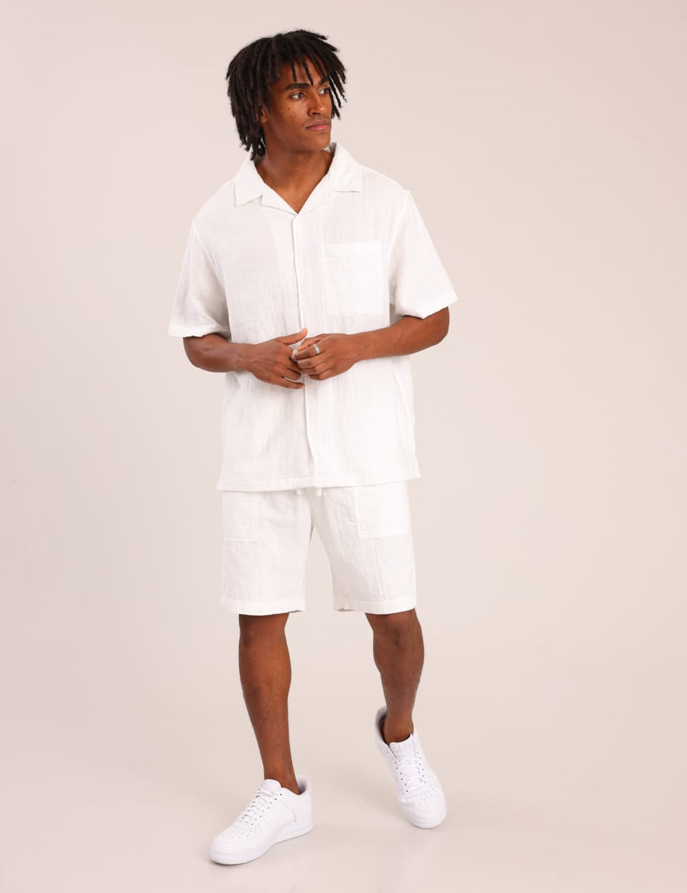 FOX גברים מכנסיים קצרים מכנסי אריג קצרים מכנסי אריג קצרים