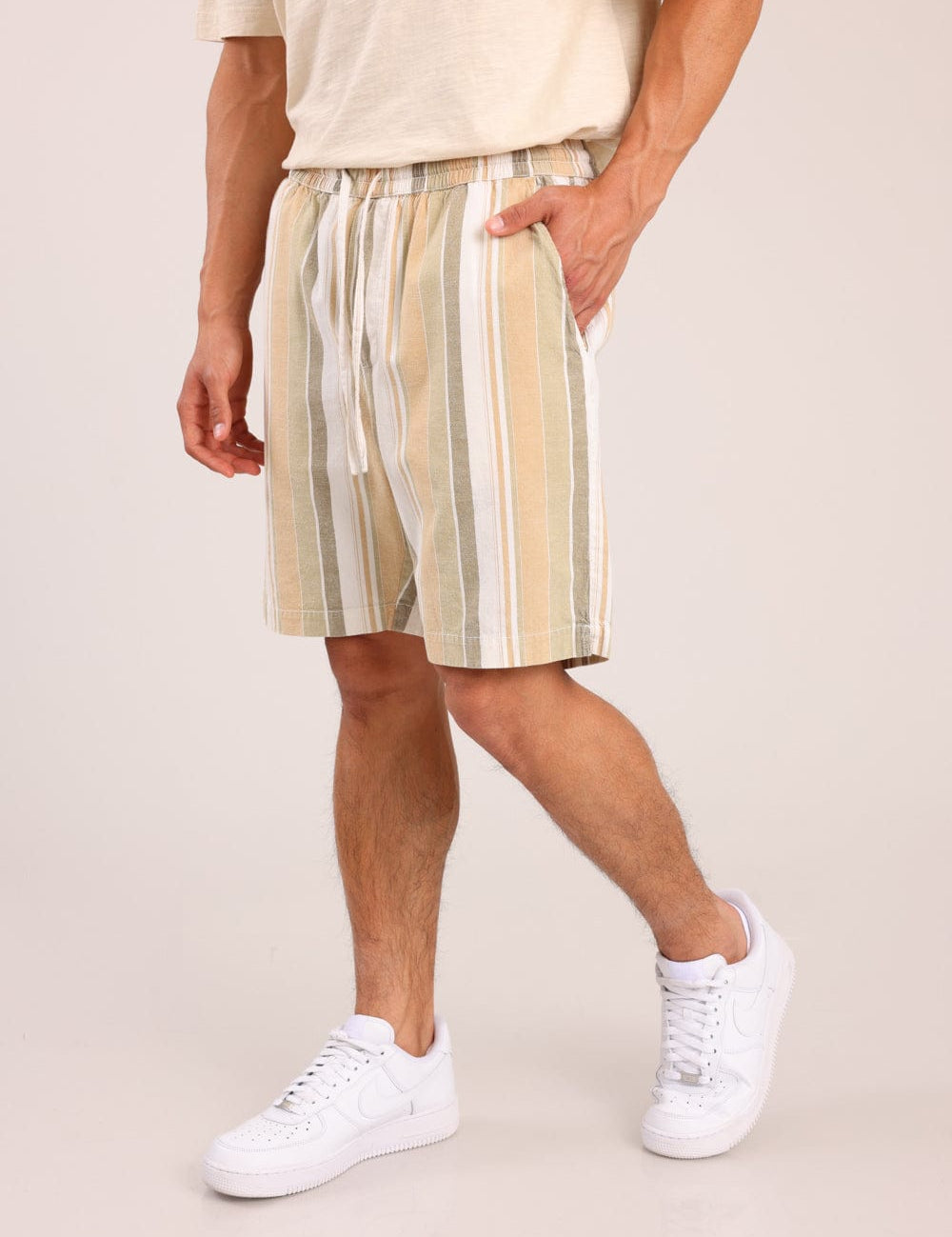 FOX גברים מכנסיים קצרים מכנסי אריג קצרים מכנסי אריג קצרים