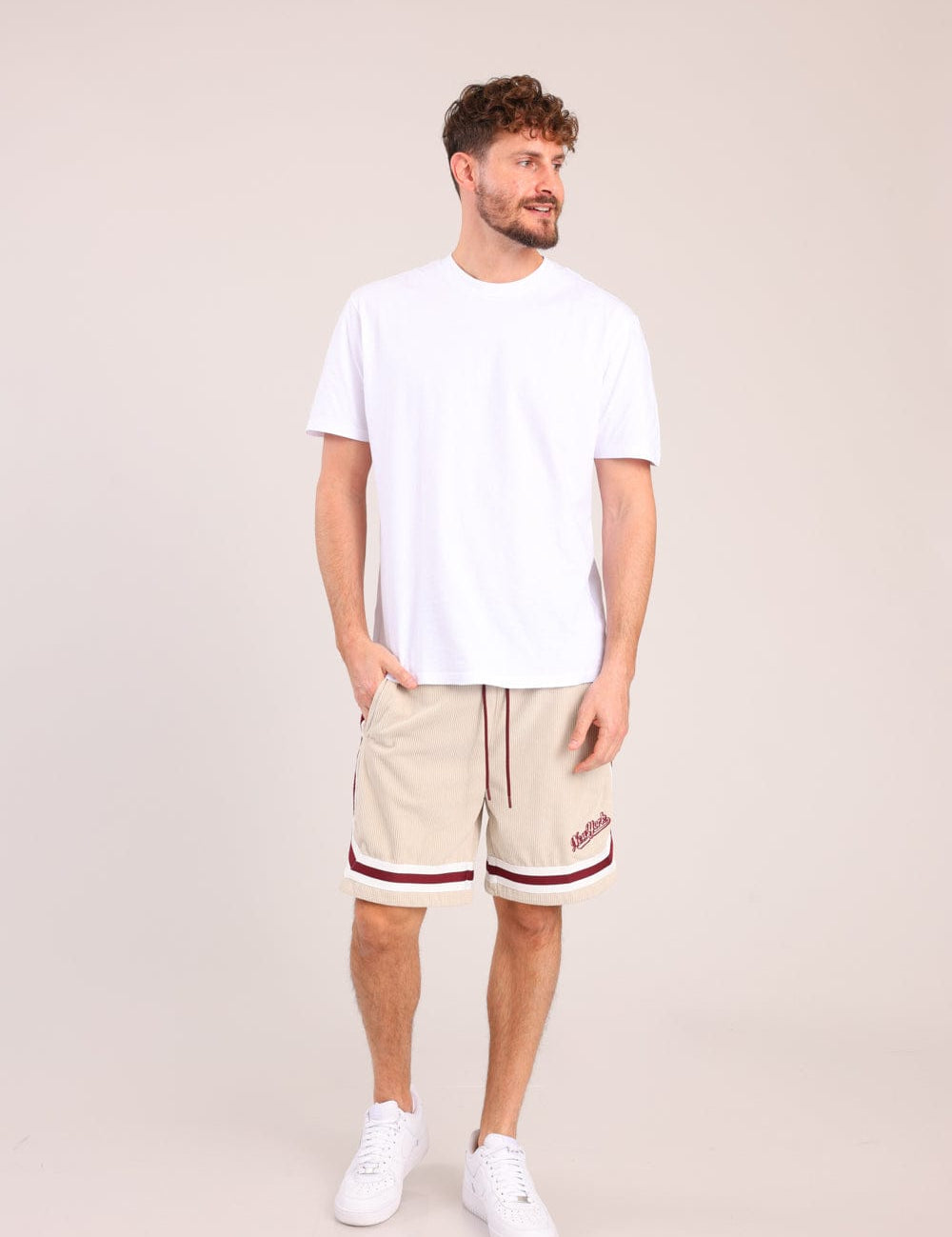 FOX גברים מכנסיים קצרים מכנסי אריג קצרים מכנסי אריג קצרים