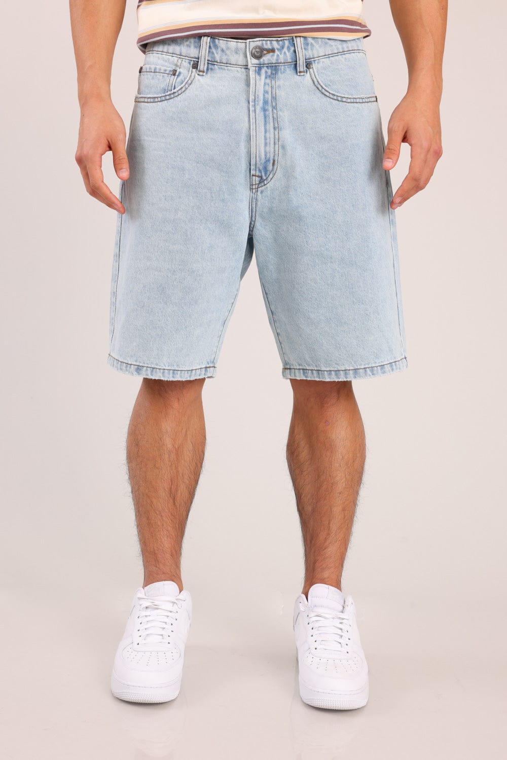 FOX גברים מכנסיים ג'ינס קצר ג'ינס קצר