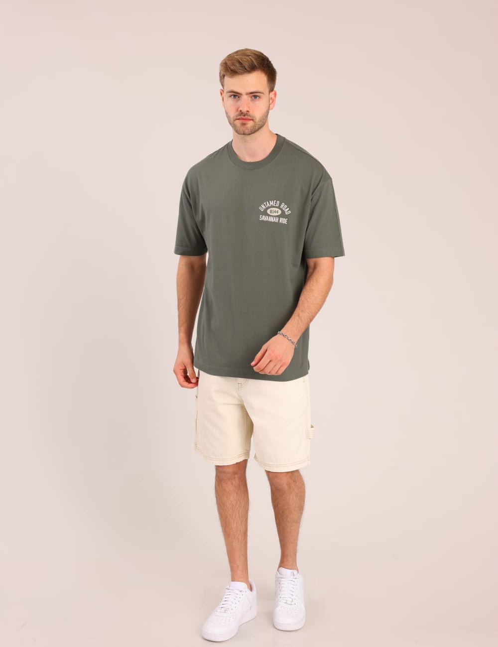 FOX גברים מכנסיים קצרים ג'ינס קצר ג'ינס קצר