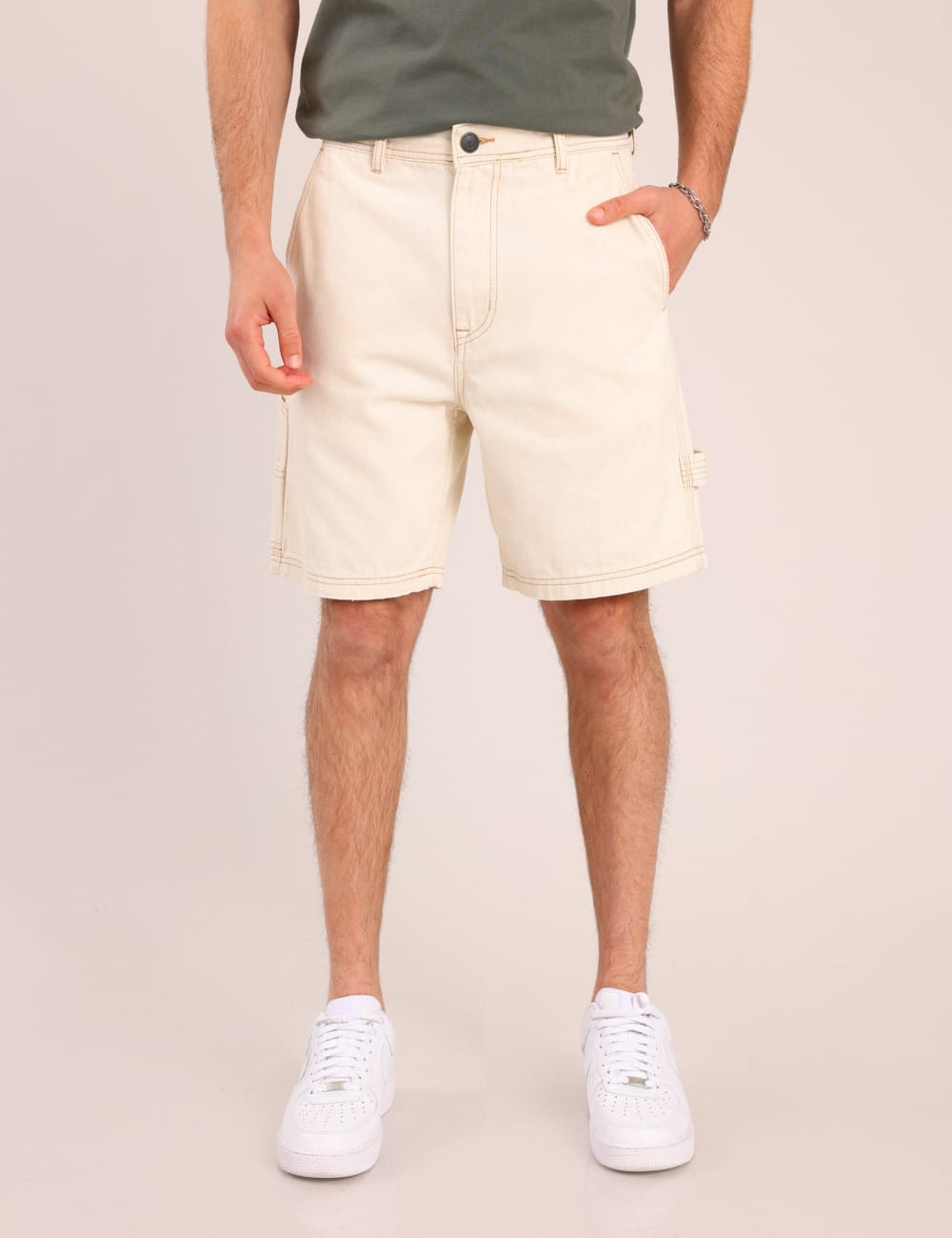 FOX גברים מכנסיים קצרים ג'ינס קצר ג'ינס קצר