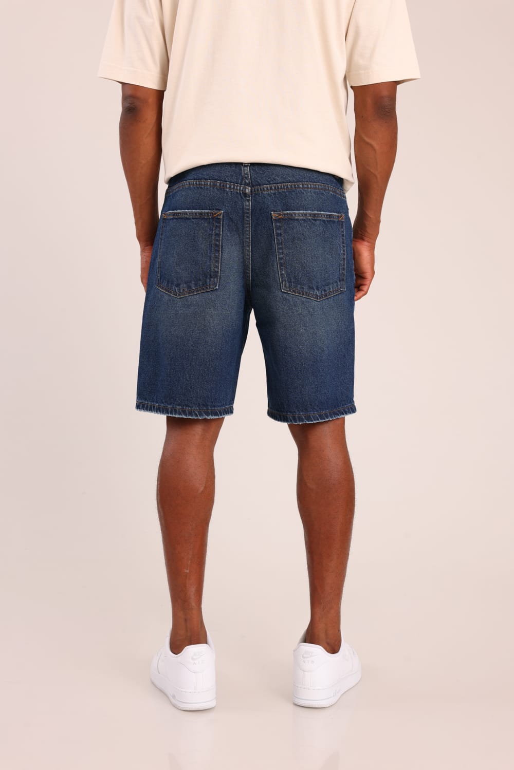 FOX גברים מכנסיים קצרים ג'ינס קצר LOOSE ג'ינס קצר LOOSE