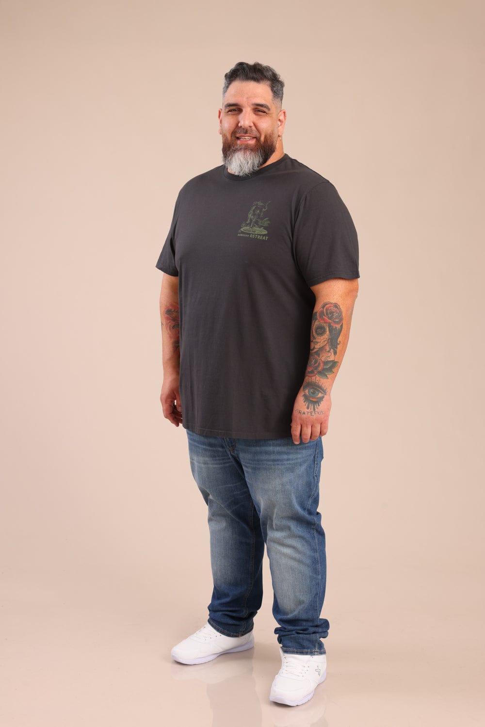 FOX פלאס גברים חולצה חולצה עם הדפס חולצה עם הדפס