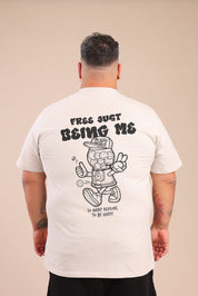 FOX פלאס גברים חולצה חולצה ממותגת סמיילי חולצה ממותגת סמיילי