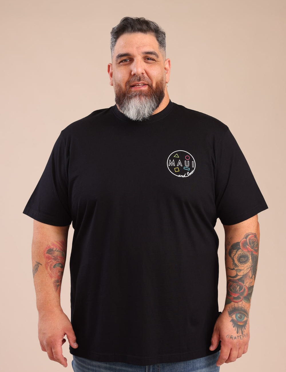 FOX פלאס גברים חולצה חולצה ממותגת MAUI חולצה ממותגת MAUI