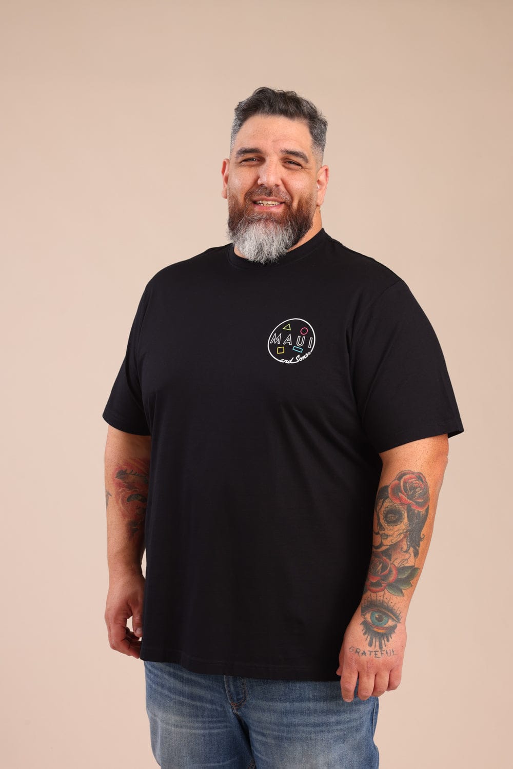 FOX פלאס גברים חולצה חולצה ממותגת MAUI חולצה ממותגת MAUI