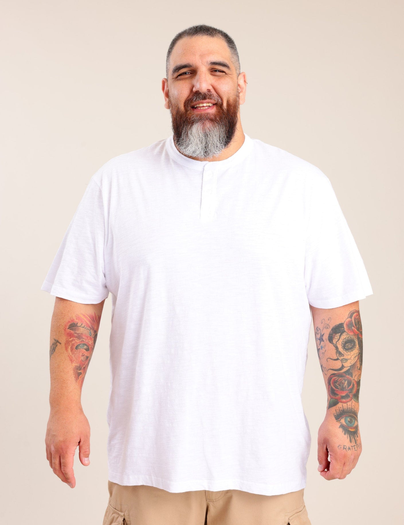 FOX פלאס גברים חולצה חולצת בייסיק כפתורים | PLUS SIZE חולצת בייסיק כפתורים | PLUS SIZE