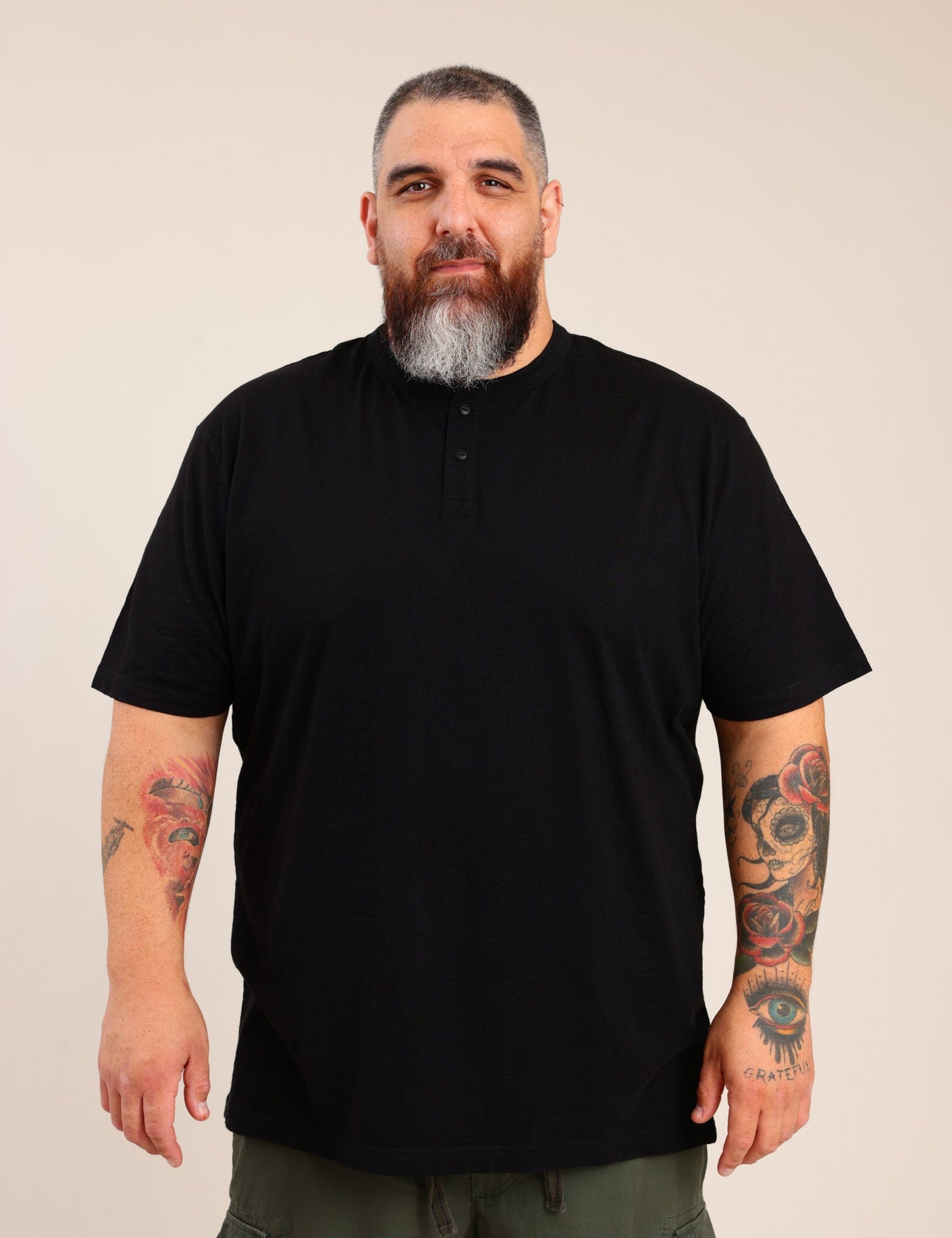 FOX פלאס גברים חולצה חולצת בייסיק כפתורים | PLUS SIZE חולצת בייסיק כפתורים | PLUS SIZE