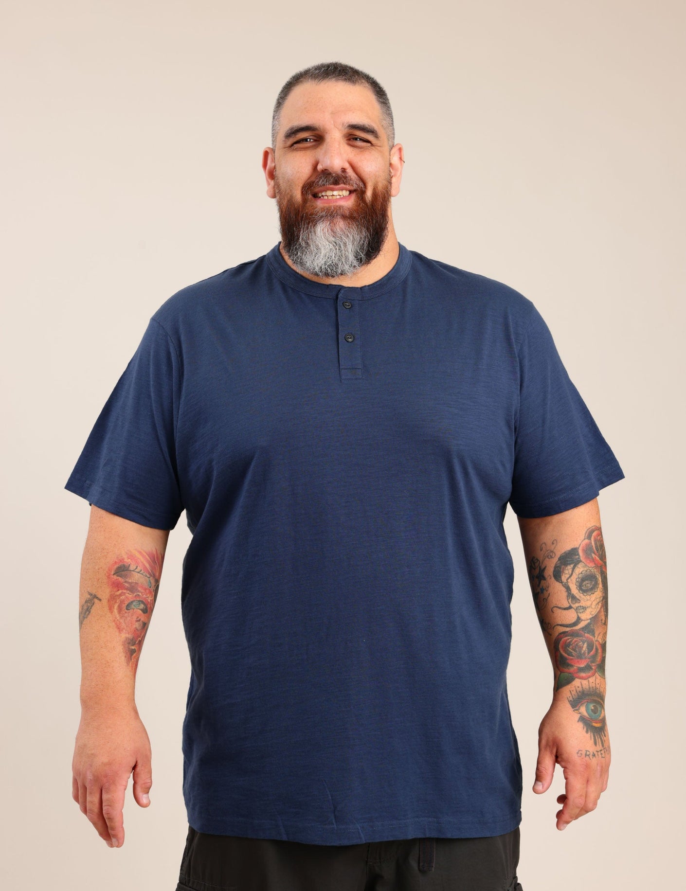 FOX פלאס גברים חולצה חולצת בייסיק כפתורים | PLUS SIZE חולצת בייסיק כפתורים | PLUS SIZE
