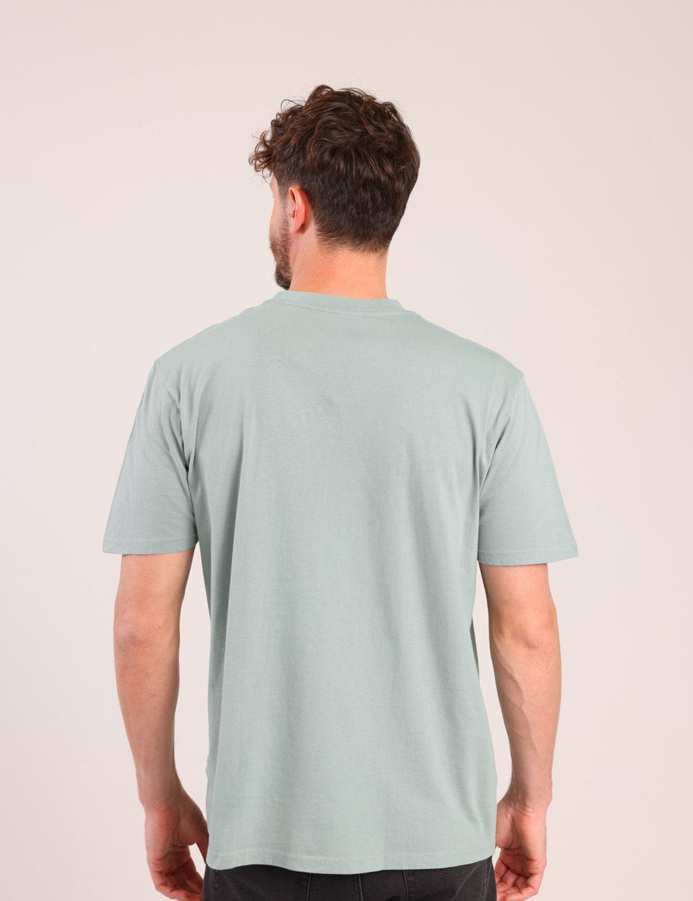 FOX גברים חולצה קצרה טישרט חלקה עם כיס טישרט חלקה עם כיס