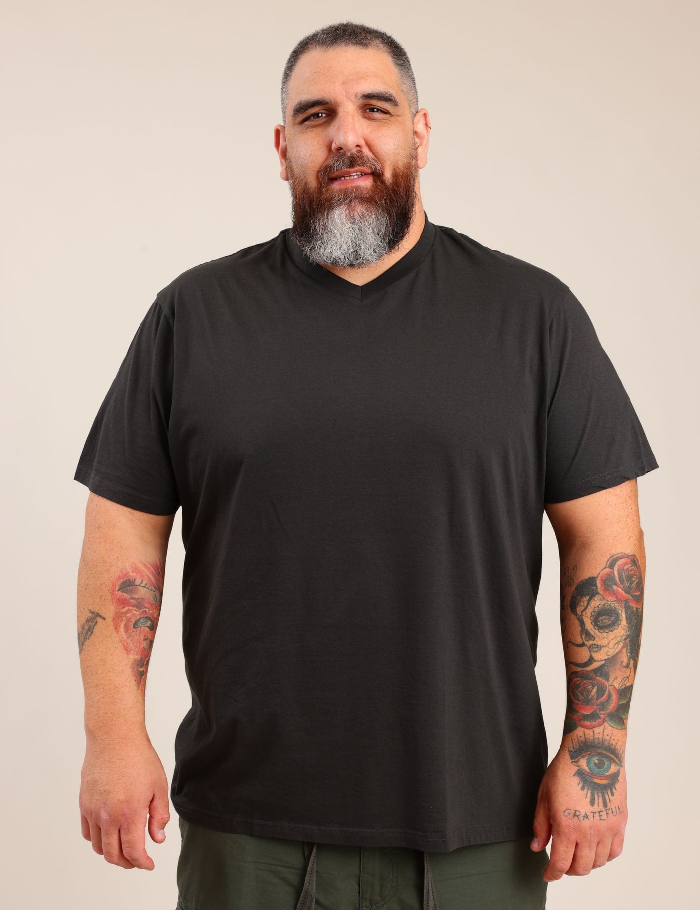 FOX פלאס גברים חולצה חולצת בייסיק | PLUS SIZE חולצת בייסיק | PLUS SIZE