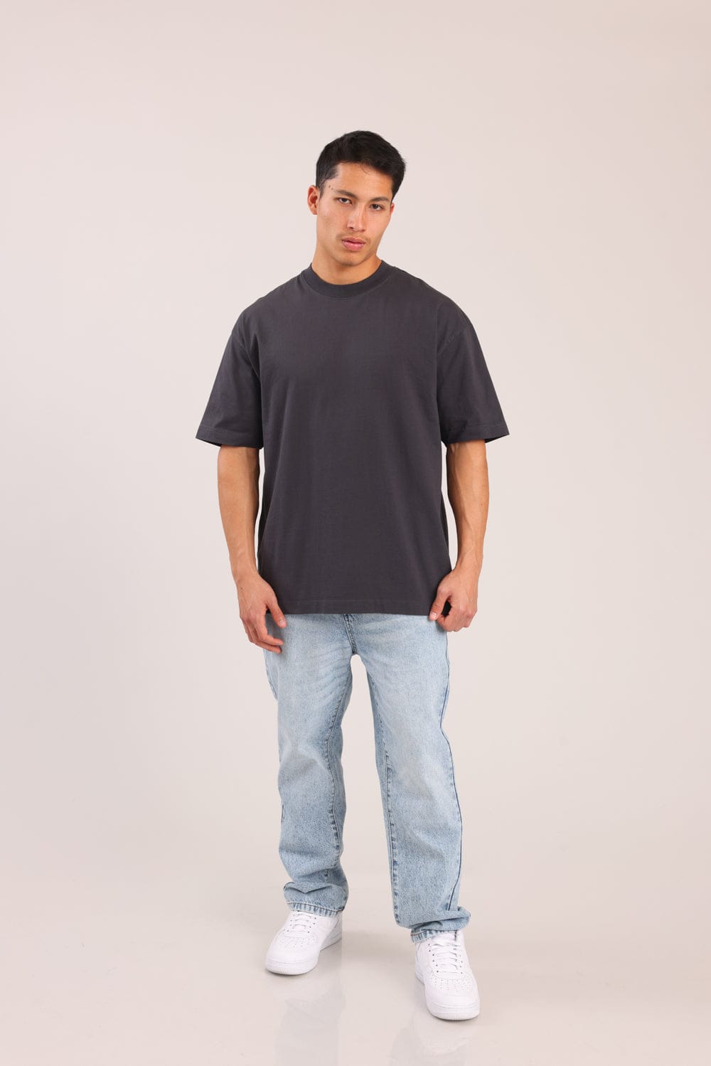 FOX גברים חולצה קצרה חולצת אוברסייז חולצת אוברסייז